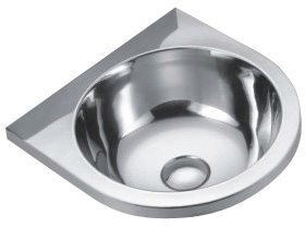 De Melker RVS ronde wasbak voor wandmontage